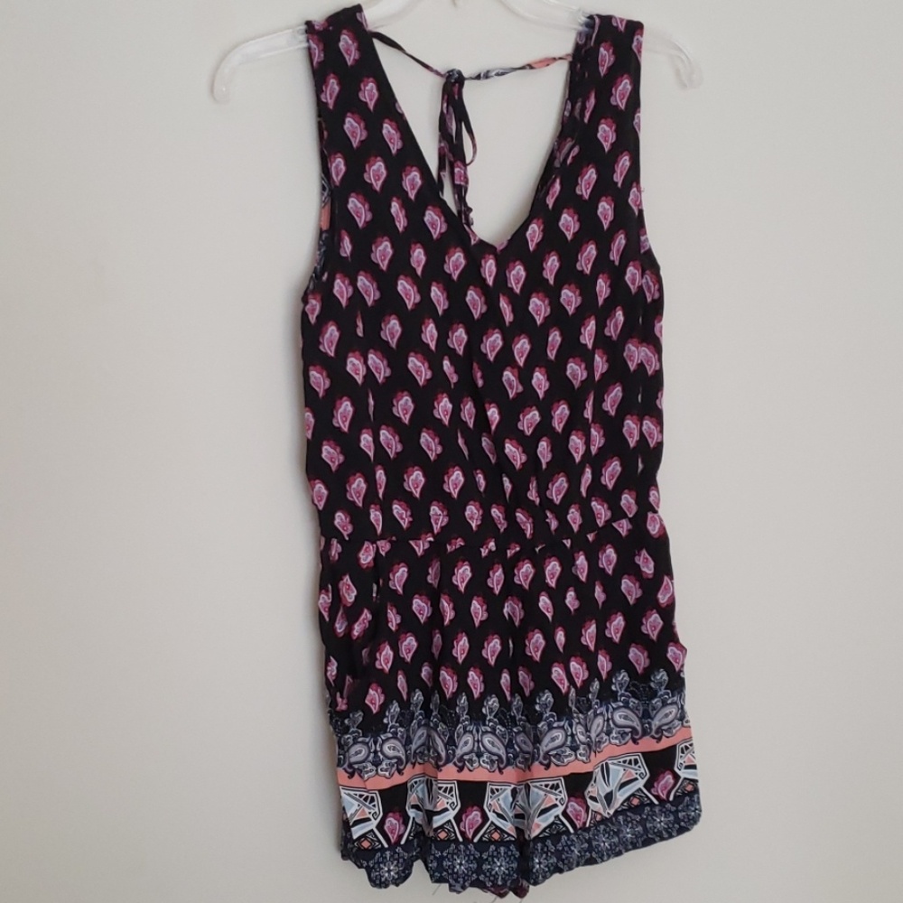 J is for Justify patterned romper size M
